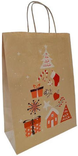 Next "christmas Paper Christmas Bag for Gift Brown 41cm. 50pcs