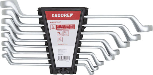 Gedore Σετ 8 Διπλά Κλειδιά Πολύγωνα Κυρτά