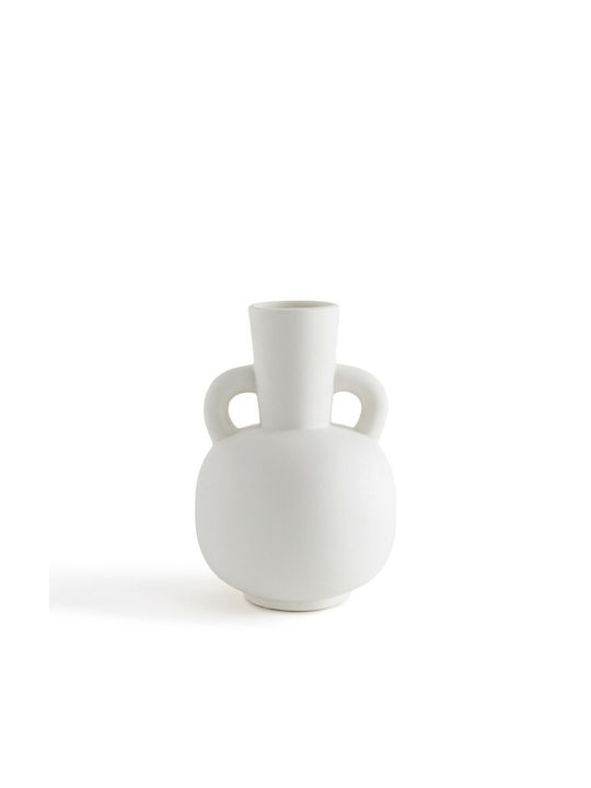 La Redoute Interieurs Διακοσμητικό Βάζο Keramik Weiß 10.8x10.8x16cm 1Stück