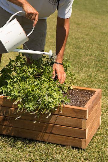 Woodware Planter Box Plastic Brown Woodware Planter Box Plastic Brown