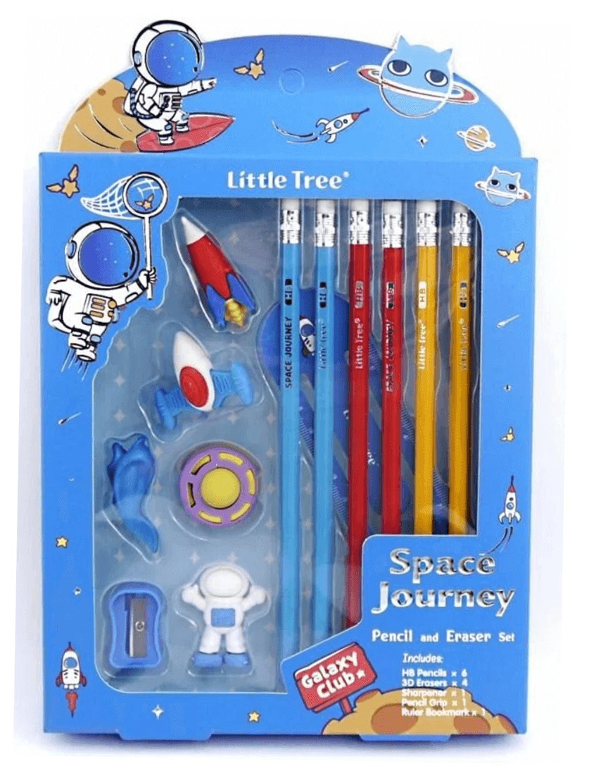 Little Tree Παιδικό Σετ Γραφικής Ύλης με Μολύβι, Ξύστρα, Γόμα και