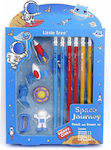 Little Tree Kids Stationery Set with Pencil, Sharpener, Eraser and Ruler 13pcs