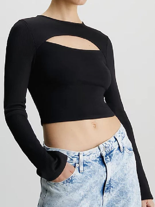 Calvin Klein Women's Blouse Long Sleeve Black