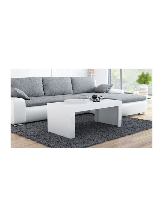 Rechteckig Couchtisch Tess Weiß L60xB120xH50cm