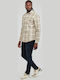 Long-sleeved Flannel Shirt Checked Beige