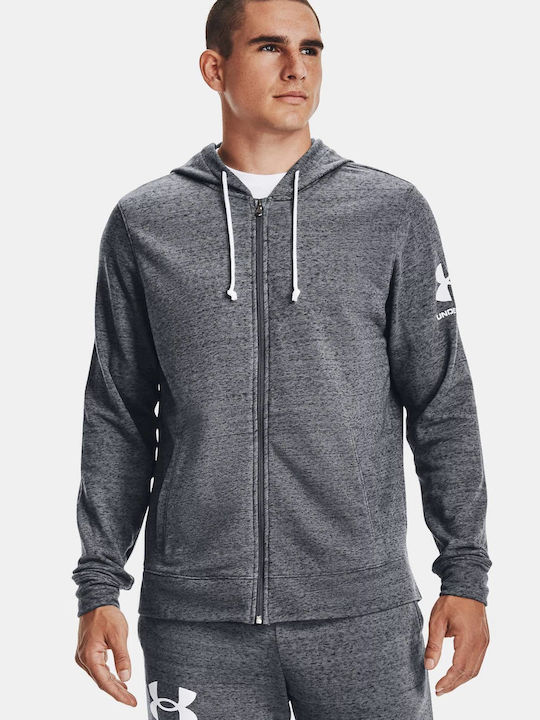 Under Armour Rival Terry Ζακέτα με Κουκούλα Γκρι