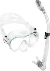 CressiSub Diving Mask Silicone with Breathing Tube F1 in Transparent color