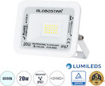 GloboStar Atlas Στεγανός Προβολέας LED 20W Ψυχρό Λευκό 6000K IP67