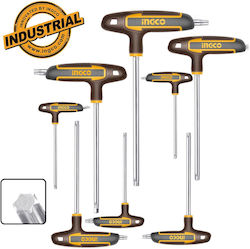 Ingco T-Shaped Set 8 Torx Wrenches 8pcs Ingco T-Shaped Set 8 Torx Wrenches 8pcs