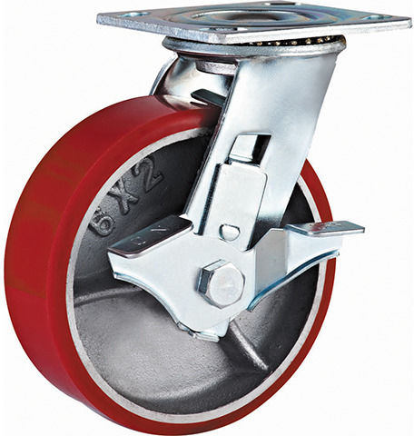 Bormann BHT9042 Въртящо Полиуретаново Колело със Спирачка 200x10mm
