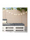 Wooden Cube Garden Stool with Cushion White 2 Pieces 57.5x57.5x30cm