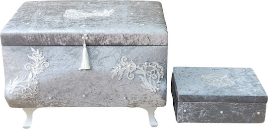 Olia Home Velvet Baptism Box 55x35x30cm