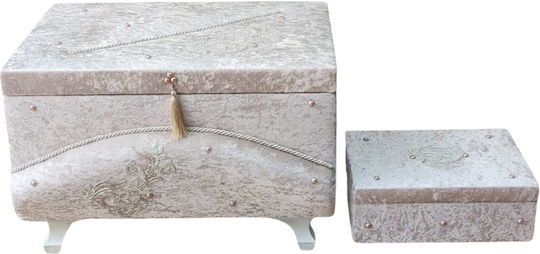 Olia Home Βαπτιστικό Κουτί από Βελούδο 55x35x30εκ.