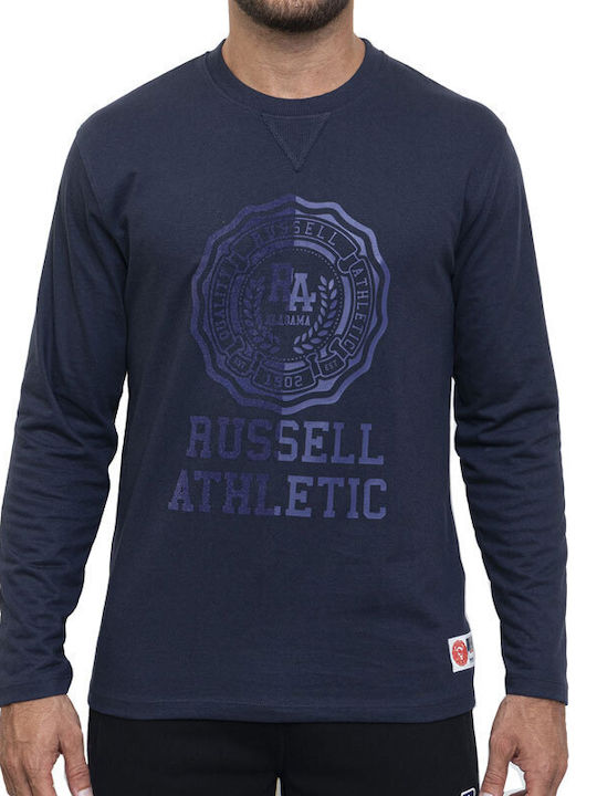 Russell Athletic Ανδρική Μπλούζα Μακρυμάνικη Μπλε