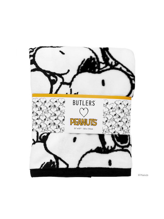 Butlers Κουβέρτα Μαύρη 130x170εκ.