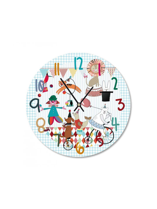 Colourbox Kids Παιδικό Ρολόι Τοίχου Ξύλινο 31εκ.