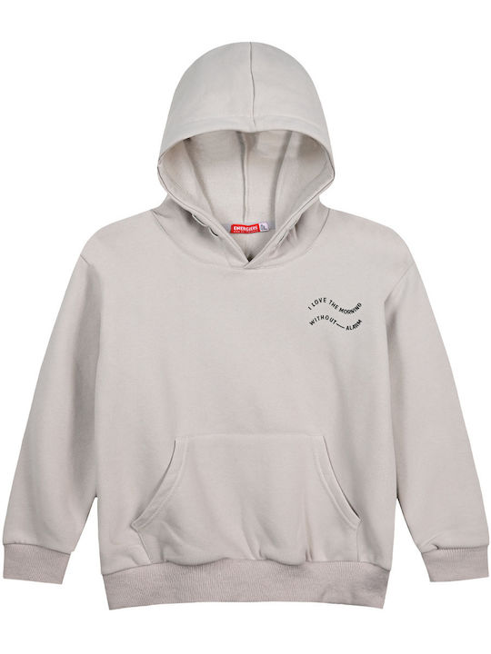 Energiers Kids Sweatshirt with Hood and Pocket Ecru