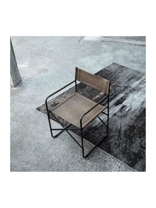 Dining Room Metallic Chair Brown 50x49x80cm