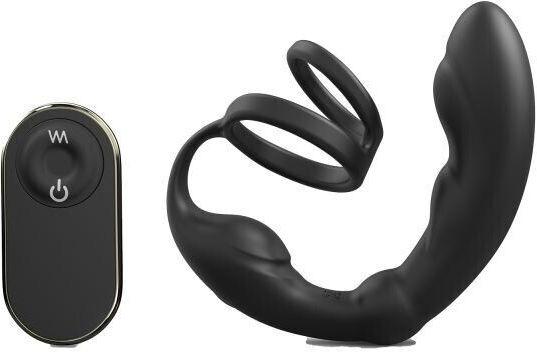 Dorcel Ring Cock with Anal Plug Black
