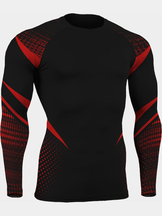 Athlon Ανδρική Μακρυμάνικη Μπλούζα 125-1853 για Jiu-Jitsu Κόκκινη
