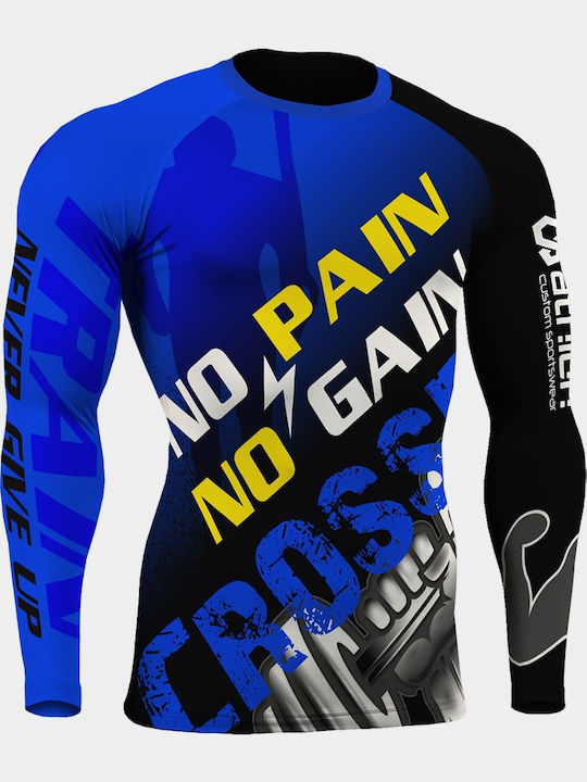 Athlon Long Sleeve Shirt 125-1729 for Jiu-Jitsu Blue