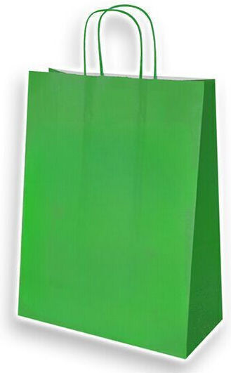 Papiertüten für Verpackungen mit Griff Grüne 18x8x22cm 300Stück