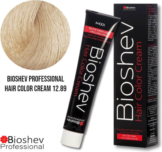 Bioshev Professional Hair Dye 12.89 Blonde Pearl Sandré 100ml