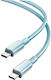 XO Braided USB 3.0 Cable USB-C Male - USB-C 60W PD Blue 1m 16.005.0255