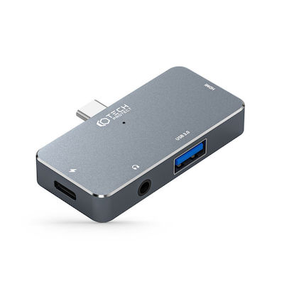 Tech-Protect V6-HUB USB-C Docking Station με HDMI 4K PD Γκρι