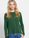 Funky Buddha Women's Summer Blouse Long Sleeve Green