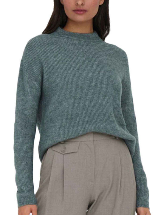 Only Camilla Damen Langarm Pullover Foggy Green