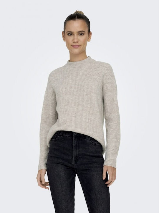 Only Camilla Damen Langarm Pullover Beige