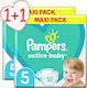 Pampers Πάνες με Αυτοκόλλητο Active Baby No. 5 για 11-16kg 100τμχ