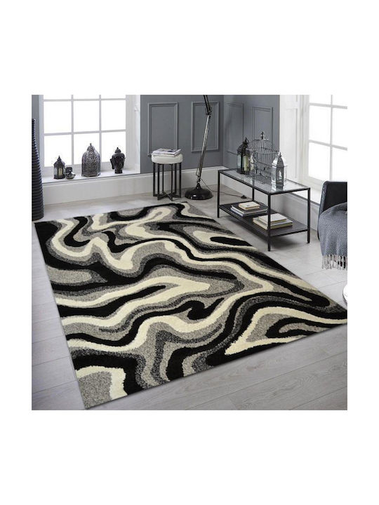 Saray Home Castello Rug Rectangular Grey - Black