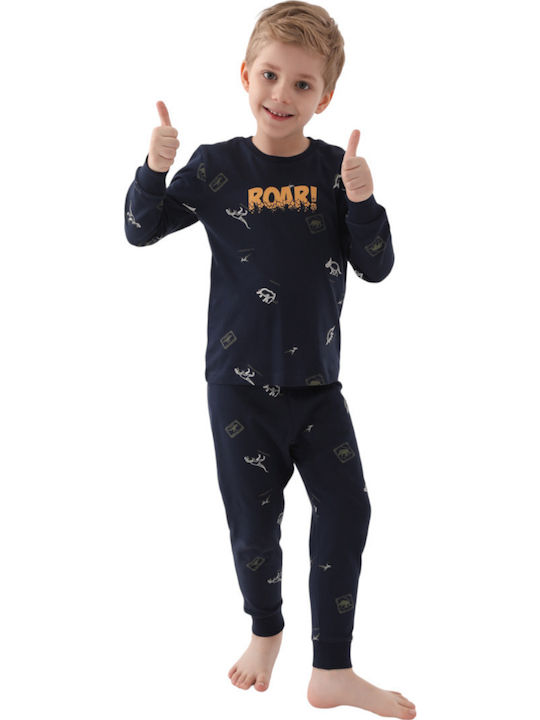 Roly Poly Kinder Schlafanzug Winterlich Marineblau