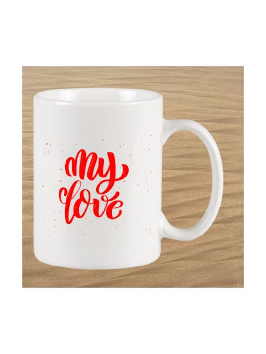 My Love Ceramic Cup White