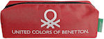 Benetton Pencil Case Barrel with 1 Compartment Red