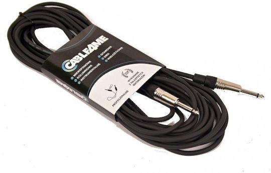 Cable4Me Кабел 6,3 мм мъжки - 6,3 мм мъжки 10м Сив