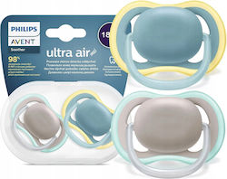 Philips Ultra Air Ορθοδοντικές Πιπίλες Σιλικόνης με Θήκη για 18+ μηνών 2τμχ