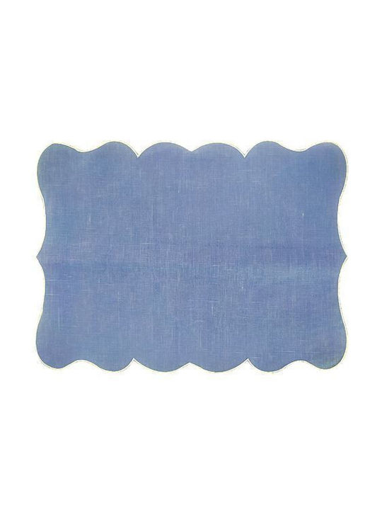 Platzdeckchen Stoff Blau 49x37cm 1Stück