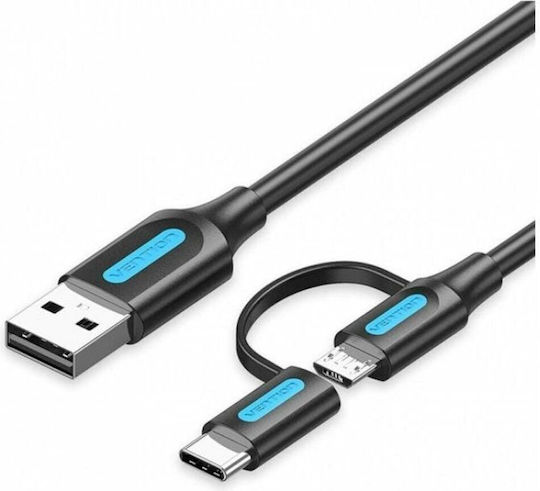 Vention Regular USB to micro USB / Type-C 1m 2A Cable (CQDBF)