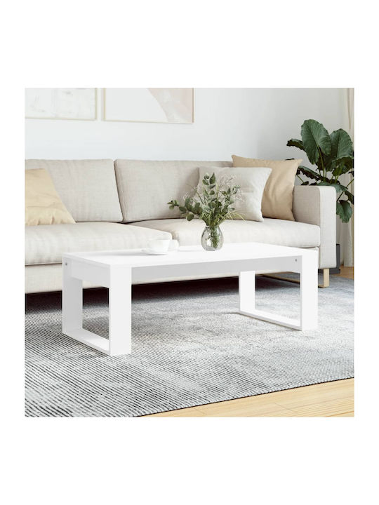 Rectangular Wooden Coffee Table White L102xW50xH35cm