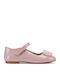 Kids Patent Leather Ballerinas with Hoop & Loop Closure Pink