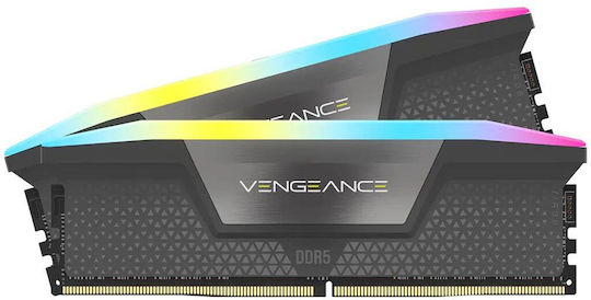 新品DDR5 64GB(32GBx2)Corsair VENGEANCE RGB Corsair Vengeance RGB 64GB DDR5 RAM cu 2 module (2x32GB) și Viteză
