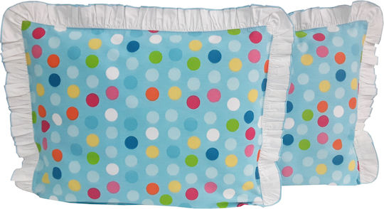 Beboulino Lovely Birds Set de față de pernă pentru copii din bumbac 100% 35x45cm Albastru