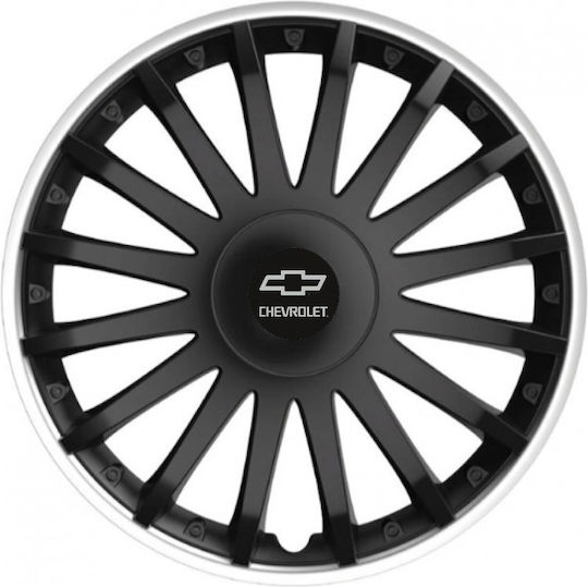 Versaco Set Capace De Roți Auto Crystal 14" Compatibilitate Chevrolet 4 Bucăți Negre