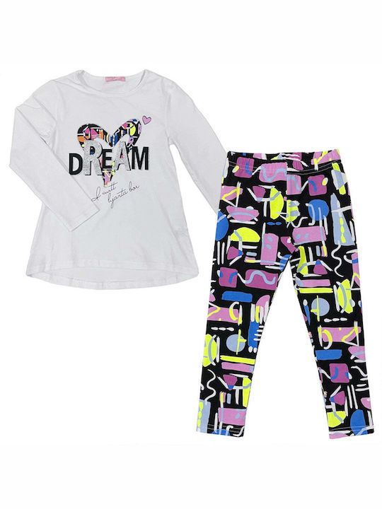 Ustyle Kinder Set mit Leggings Winter 2Stück Weiß