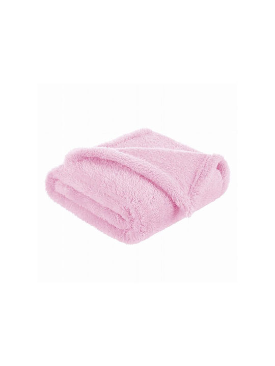 Bocioland Baby Fleece Cot Blanket Pink 80x100cm BOCA 302 Skroutz.cy