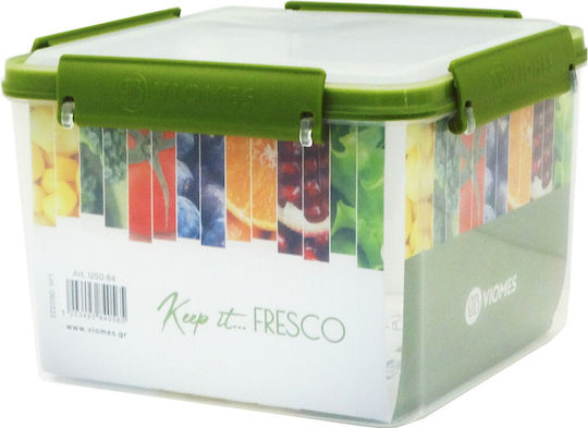 Viomes Microwave Plastic Lunch Box Green 1400ml