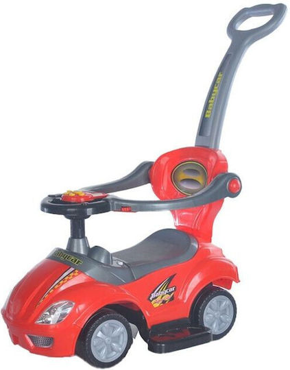 BabyMix Mega Car Autos Weiterfahren mit Elterngriff für 12+ Monate Rote